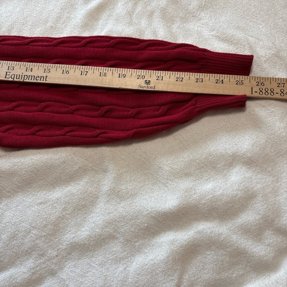 Club Room Men's Cable Knit Crewneck Sweater Red Pima Cotton SzXXL Preppy - Picture 7 of 7